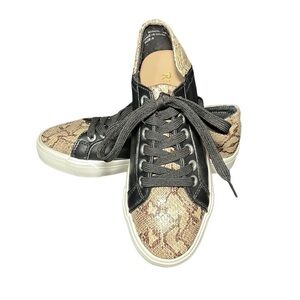 RESTRICTED snakeskin and faux leather casual sneakers in women’s size 6